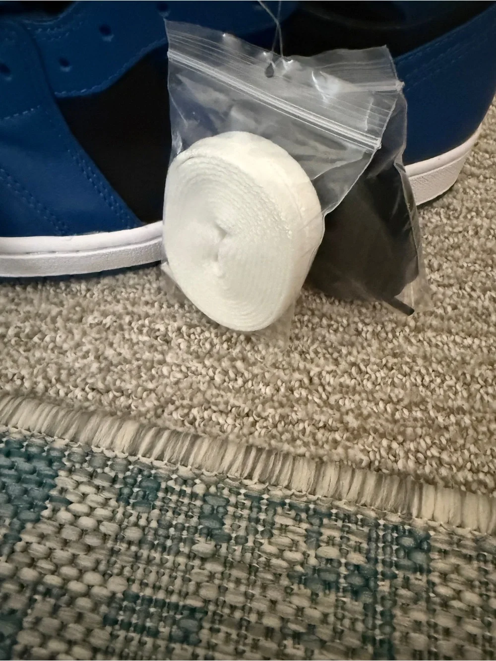 Nike Air Jordan 1 Mid in Black and Royal Blue